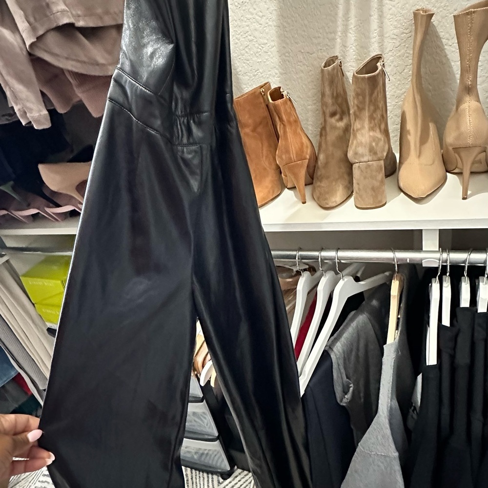 Good American Black Faux Leather Outfit | SOLD OUT in stores! - Picture 2 of 10